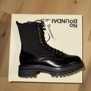 NOBO Black Lace-Up Boots